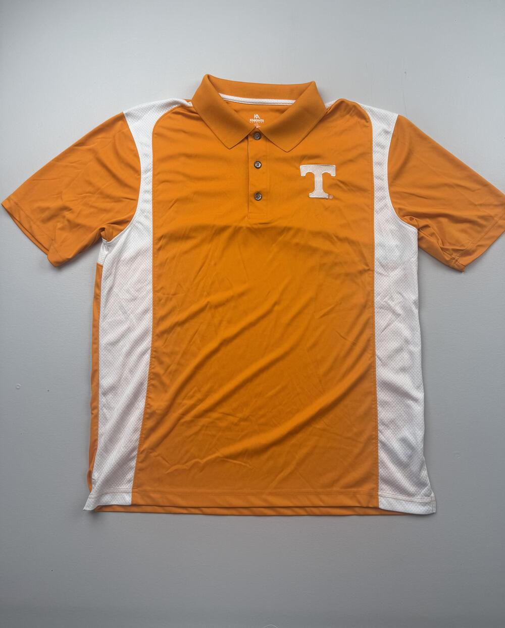 Tennessee Volunteers Polo Shirt Mens Large Orange NCAA Football Knights Apparel